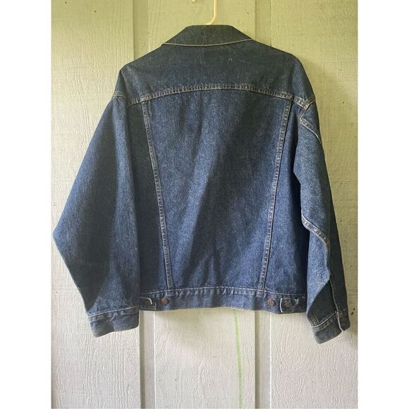 Vintage Levi’s Dark Denim Trucker M Jean Jacket 80’s Made in USA - Picture 7 of 9